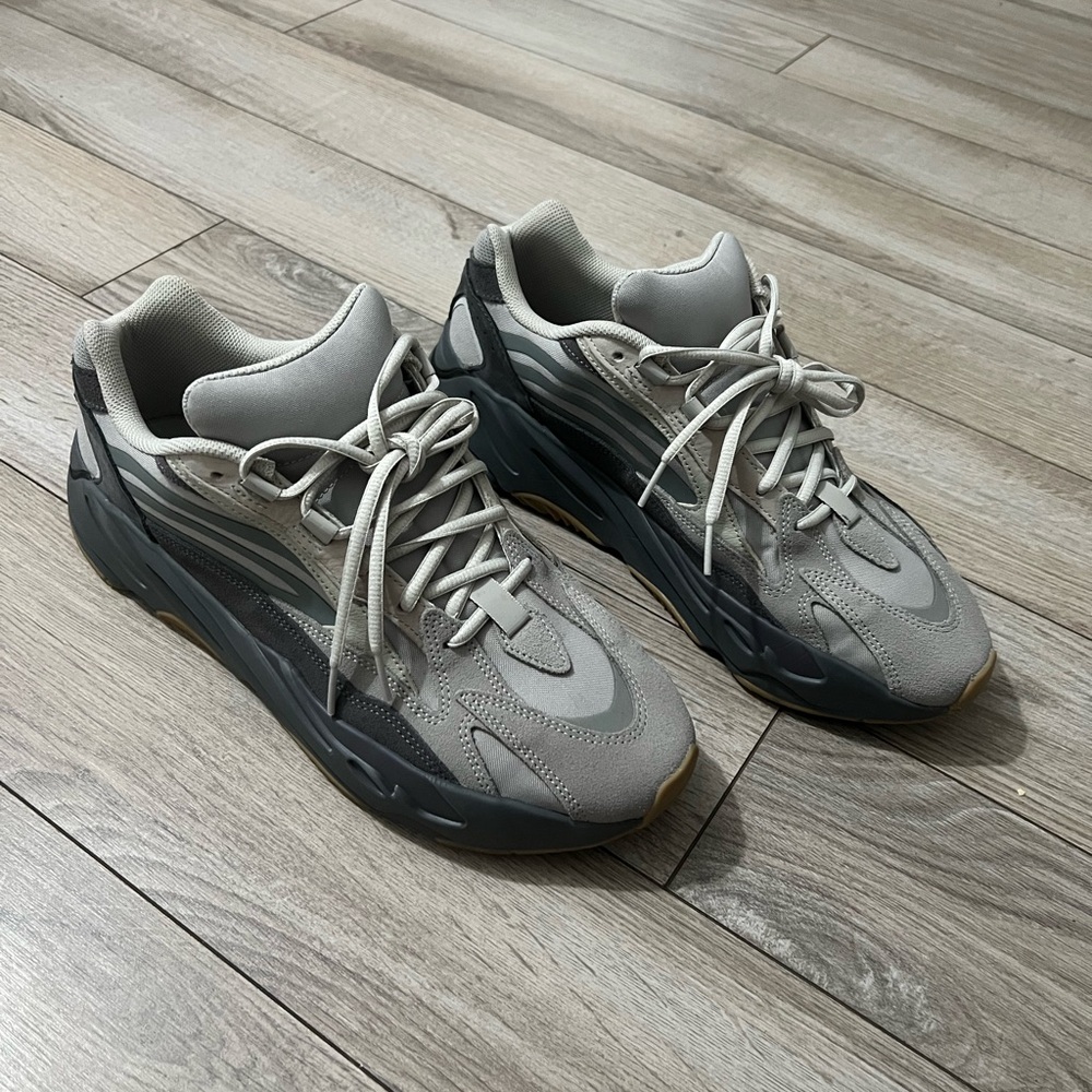 Yeezy Gray and Black Sneakers